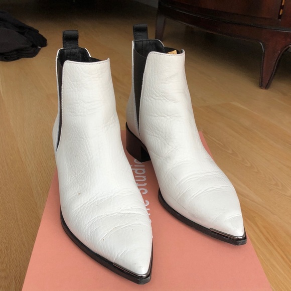 Acne studios white leather bootie size 38 - Picture 2 of 7